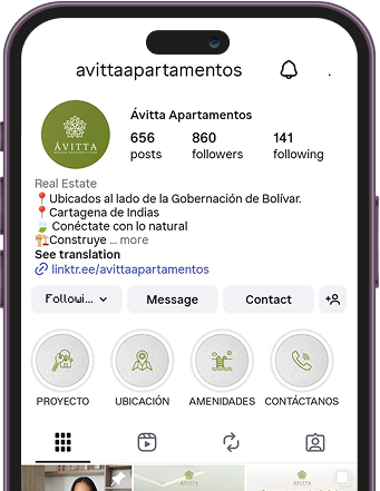 Gestión y apertura de redes sociales como parte del marketing inmobiliario para fortalecer la presencia digital de Attalea y Avitta